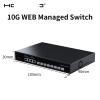 D3LX0Z1 12 Port 10G Web Managed Switch 10Gb Network Switch Networking Hub Internet Splitter with VLAN/LACP/SNMP/DHCP Client view 2