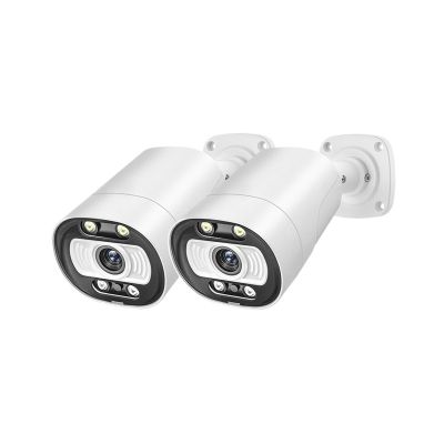 L6AS0F7 8MP 4K Outdoor POE IP Camera AI Smart H.265 Two Way Communication Color Night Vision Home Record Surveillance Camera(3pcs 5MP POE Camera)