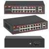 ZOZ03Y0 POE Gigabit Switch 18 Ports 100Mbps POE+1000Mbps Uplink Ethernet Switch 802.3 af/at Network Switch for IP Camera/Wireless AP/NRV(Switch with AU Plug) view 2