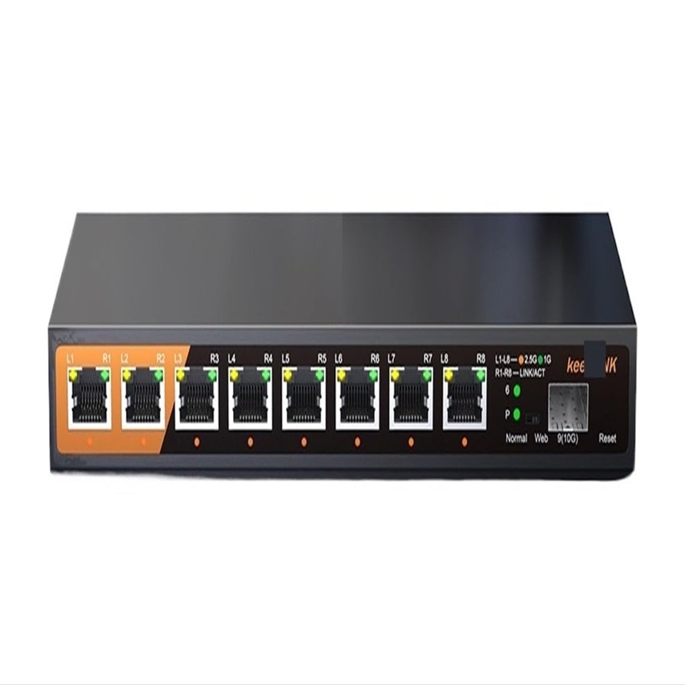 ZOZ03Y0 9-Port Multi-Gigabit Managed Switch with 8-2.5Gbps PoE and 1-10Gb SFP+ Uplink(Switch with US Plug)