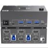 Y9S5QZ5 KVM Switch 2 Computers 2 Monitors Dual Monitor USB3.0 HDMI HD Resolution KVM Switcher Support Copy & Extended Display with EDID(8202 Without EDID) view 2