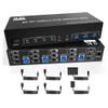 Y0S3QZ1 8K USB3.0 Displayport KVM Switch 3 Monitors 4 Computer, DP1.4 Triple Monitor Keyboard Switcher with Audio Microphone for 4PC(with EU Plug) view 1