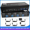Y0S3QZ1 8K USB3.0 Displayport KVM Switch 3 Monitors 4 Computer, DP1.4 Triple Monitor Keyboard Switcher with Audio Microphone for 4PC(with EU Plug) view 3