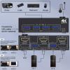 Y9S5QZ5 USB 3.0 Dual Monitor KVM Switch HDMI + Displayport 4K@60Hz K@120HzKVM Switch for 2 Computer Share 2 Display and 4 USB3.0 Device view 2