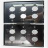 (2) Two Triple Gang Wall Plate for Six XLR Male/Female "D" Stainless Steel view 3