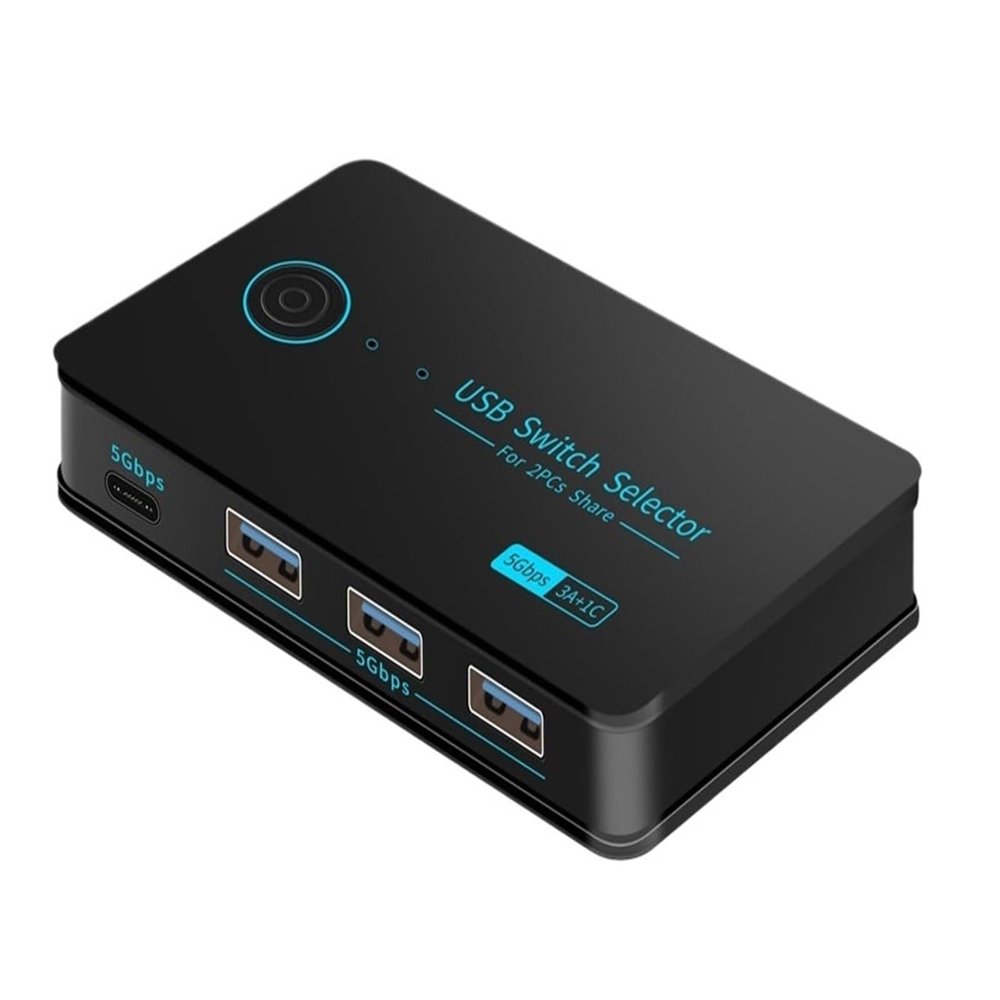 Y0S3QZ1 USB KVM Switch Adapter USB 3.0 Switcher 4 Input 4 Output Share Controller Hub for Laptop Computer Printer Keyboard Mouse Display(USB3.0 2in and4 Out)