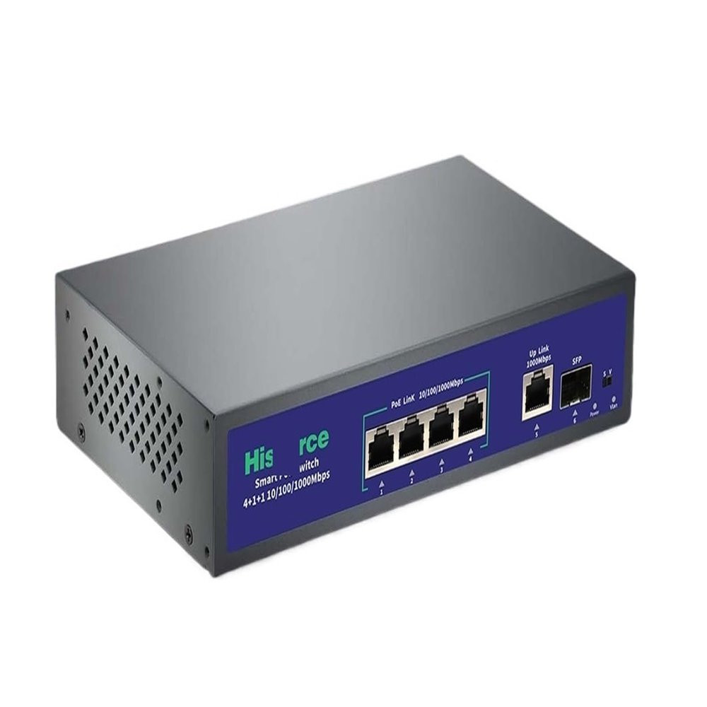 ZOZ03Y0 4 8 Full Gigabit Port POE Switch Active 48V Supply Ethernet 100/1000Mbps Nerwork Switch for IPC/NVR(G0821GB-C EU Plug)