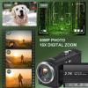 GOWENIC 2.7K Video Camera Camcorder, QHD 50MP Video Camera for, 16X Digital Zoom, 270 Rotation Screen Video Recorder Webcam, Recording While Charging,128G (64GB) view 3