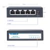 P98LJZQ 48V POE Active Ethernet Switch 100M 1000Mbps 802.3af 802.3at ethernet hub Splitter shunt Power Gigabit Switch hub PoE(1000M US Plug) view 2