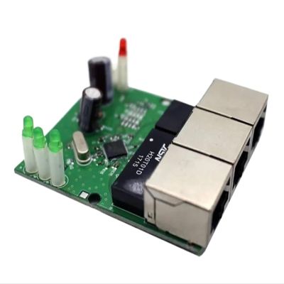 P98LJZQ OEM Switch mini 3 Port ethernet Switch 10 / 100mbps rj45 Network Switch hub PCB Module Board for System Integration