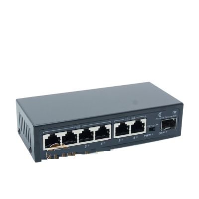 P98LJZQ 4POE 1SFP 2UpLink Gigabit 7 Ports Passive PoE Switch Injector Ethernet