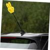 SEWOART 2pcs Yellow Car Antenna Topper Creative Exterior Decoration for Vehicles Unique Pu Material Cute Car Accessory Bright Weather-Resistant Antenna view 4