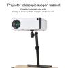Bed Sofa Projector Stand, Adjustable Plug in Projector Stand with 360 Rotating and 90 Tilting Stabilizer, Universal Bedside Projector Bracket Holder with 1/4 Inch Mounting Thread view 4