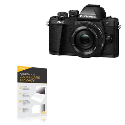 BoxWave Screen Protector Compatible With Olympus OM-D E-M10 II - ClearTouch Anti-Glare Privacy (2-Pack), Privacy Screen Protector Flexible Film Anti-Glare
