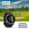 Garmin Approach S44 GPS AMOLED Golf Smartwatch (Silver Aluminum Bezel, Black Silicone Band) Bundle with Focus Camera Portable Charger Stand and Focus Glass Screen Protector Film (3-Pack) (3 Items) view 2