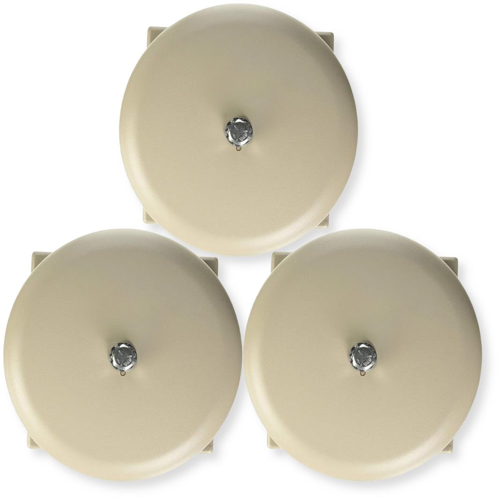 TB-592 Pack of 3 Telbell Loud Ringers, Indoor/Outdoor, 100dB, Compatible with 18-30 VAC/VDC Power, Tamper-Resistant Volume Control