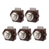 QXCIVR 5/10pcs 26mm Camper Car Push Button Latch Locks, Cabinet Lock Door RV Catch Knobs Furniture Drawer Locks Furniture Hardware(Brown 5pcs 20mm) view 1