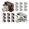 QXCIVR 5/10pcs 26mm Camper Car Push Button Latch Locks, Cabinet Lock Door RV Catch Knobs Furniture Drawer Locks Furniture Hardware(Brown 5pcs 20mm) view 2