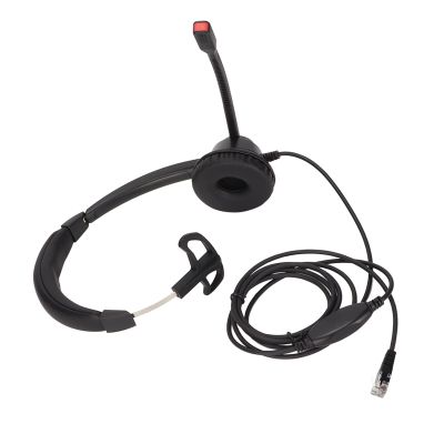 LICAEVEY Single Ear Customer Service Headset,RJ9 Fixed Line VOIP Phone Headset Mono Traffic Volume Adjustment Headset with Noise Cancelling Mic