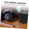Angoily Camera Lens Pouch Lens Storage Case for Cameras Compatible and Pu Material for against Dust and Impact view 4