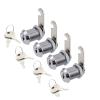 QXCIVR NED 4 Pack Cabinet Locks with Iron Keys Cam Cylinder Lock Secure Drawer Mailbox Padlock File RV Storage Locks Hardware(25mm Different Key) view 3