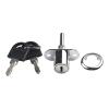 QXCIVR 16/19mm Cabinet Lock Zinc Alloy Furniture Desk Draw Pedestal Lock Office Home Filing Cabinet Lock with 2 Keys(Silver 19mm) view 1