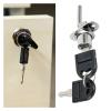QXCIVR 16/19mm Cabinet Lock Zinc Alloy Furniture Desk Draw Pedestal Lock Office Home Filing Cabinet Lock with 2 Keys(Silver 19mm) view 2