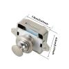 QXCIVR 5/10pcs 26mm Camper Car Push Button Latch Locks, Cabinet Lock Door RV Catch Knobs Furniture Drawer Locks Furniture Hardware(White 10pcs 26mm) view 3