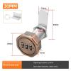 QXCIVR 3 Digital Code Combination Lock Cupboard Drawer Cabinet Mailbox Password Locker Furniture Anti-Theft Security Zinc Alloy Lock(30mm-Red Bronze) view 2