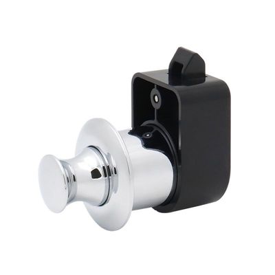 QXCIVR Black Push Button Lock 25mm Cut Hole RV Motorhome Kitchen Cabinet Lock Keyless Drawer Lock Handles Yachts Furniture Hardware