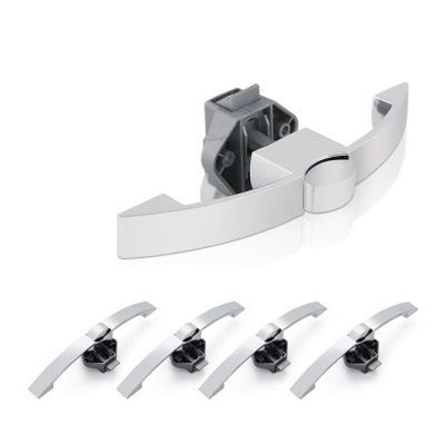 QXCIVR 5 Pack Camper Car Push Button Latch Lock Keyless RV Caravan Boat Motor Cabinet Handle Drawer Locks Furniture Handle Hardware(10 Chrome 128)