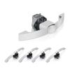 QXCIVR 5 Pack Camper Car Push Button Latch Lock Keyless RV Caravan Boat Motor Cabinet Handle Drawer Locks Furniture Handle Hardware(10 Chrome 128) view 1