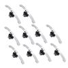 QXCIVR 5 Pack Camper Car Push Button Latch Lock Keyless RV Caravan Boat Motor Cabinet Handle Drawer Locks Furniture Handle Hardware(10 Chrome 128) view 2