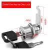 QXCIVR File/Goods/Drawer Cabinet Locks with 2 Keys Lock Furniture Hardware Door Cabinet Lock for Office Desk Letter Box Cam Locks(25mm Single Open) view 2