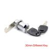QXCIVR Cam Cylinder Locks Door Cabinet Mailbox Drawer Cupboard Padlock Security Locks with Plastic Keys Furniture Hardware(30mm Different Key) view 2