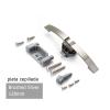 QXCIVR 5PCS Camper Car Push Lock with Handle RV Boat Home Cabinet Drawer Latch Button Locks Furniture Handle Hardware(Brushed Silver 128mm) view 2