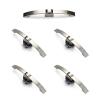 QXCIVR 5PCS Camper Car Push Lock with Handle RV Boat Home Cabinet Drawer Latch Button Locks Furniture Handle Hardware(Brushed Silver 128mm) view 3