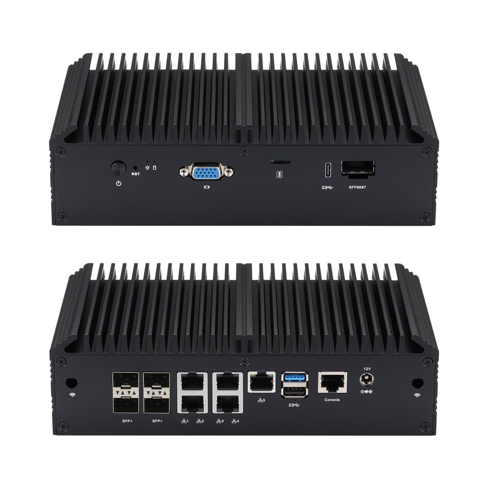 Qotom Q20352G9-S10 Mini PC 16 Cores Intel Atom C3908 5X 2.5G LAN 4X SFP+ AES-NI Computer (NO RAM, NO SSD)