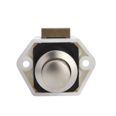 QXCIVR 10PCS Camper Car Push Lock 20mm/26mm RV Caravan Boat Motor Home Cabinet Drawer Latch Button Locks for Furniture Hardware(Small White)