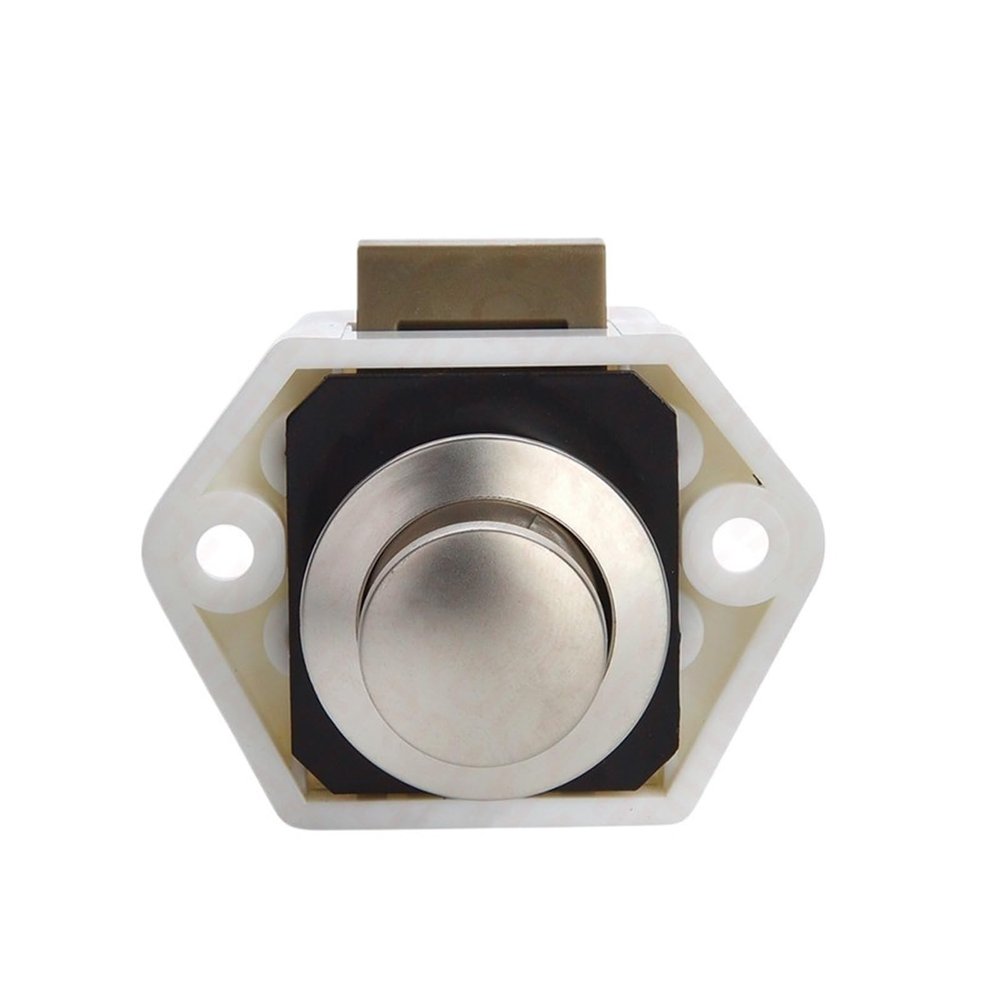 QXCIVR 10PCS Camper Car Push Lock 20mm/26mm RV Caravan Boat Motor Home Cabinet Drawer Latch Button Locks for Furniture Hardware(Small White)