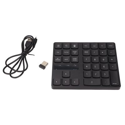 NOENNULL Wireless Number Pad 35 Keys Numeric Keypad 2.4G Wireless Ergonomic Design Silent Rapid Rebound One Handed Gaming Keyboard for Home