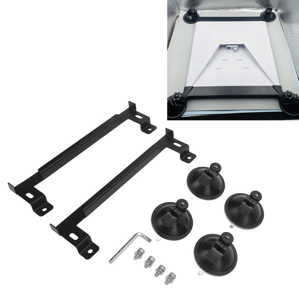 Gugxiom for Mini Car Mount with 4 Suction Cups, for Mini Roof Mount, for Mini Roof Mount for Sunroof Front Rear Window Satellite Car Mounting Kit