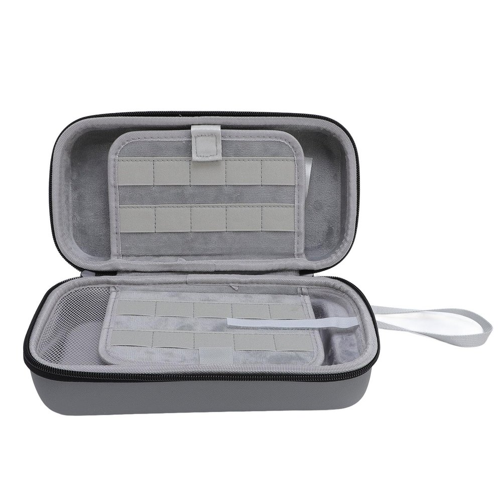 Asixxsix Carrying Case, Protective Hard Shell Travel Carrying Case Pouch for for Console & Accessories, Lightweight Shockproof Game Console Carrying Case (Grey)