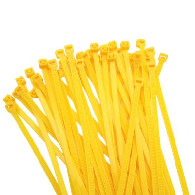 Aroono 8 inch Zip Ties-0.14" Width, 250 PCS Wire Ties with 40lbs Strength, Self-Locking Nylon Cable Ties, UV Resistant, High/Low Temperature Resistant, for Home, Office, Fencing, and Gardening-Yellow