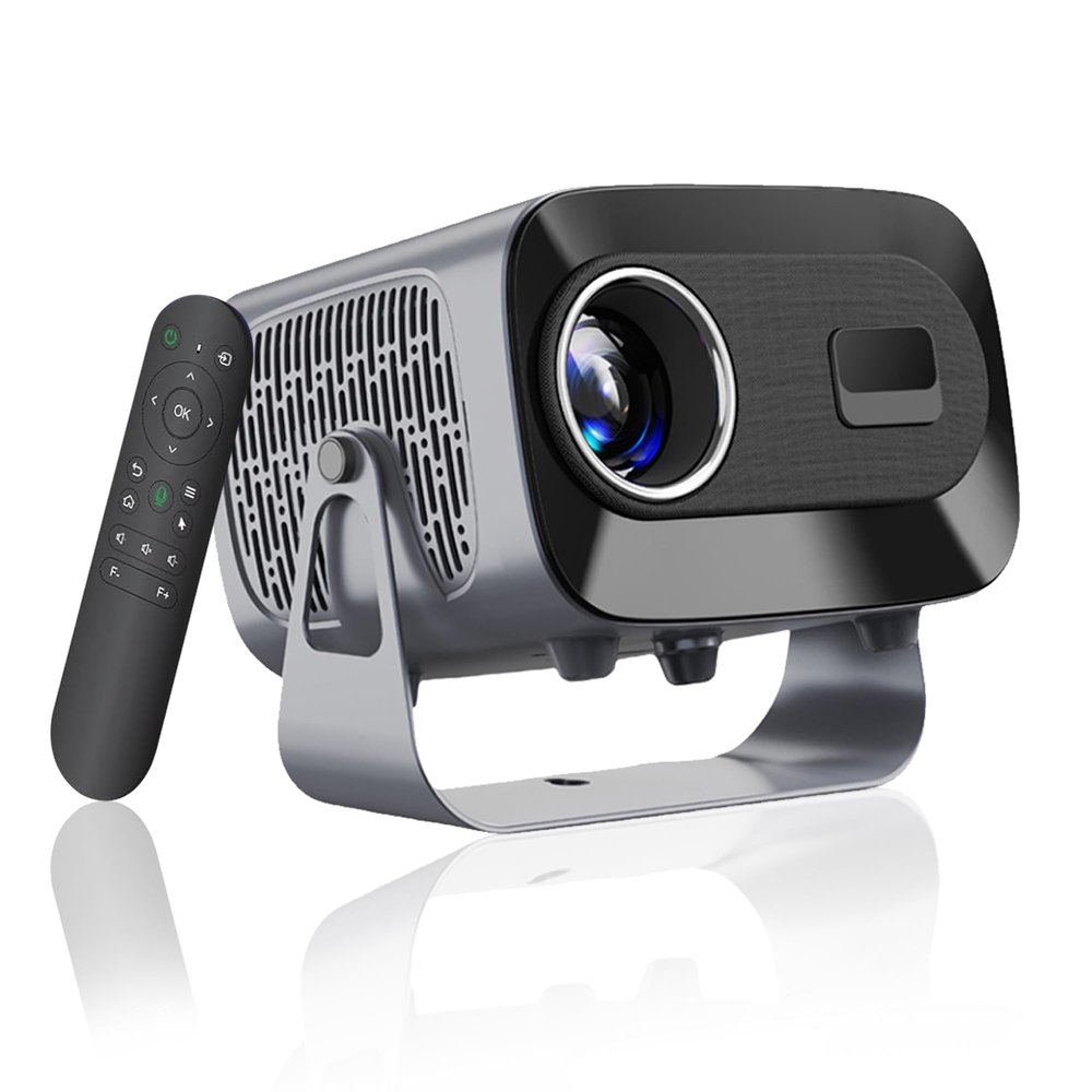 A10 Ceiling Mini Projector 1280*720P with WiFi Bluetooth,360Rotation Auto Keystone Portable 4K Projector,Dual Speaker,<35dB Silent,Home Cinema Projectors for Phone/TV Stick/HDMI USB,Android 11