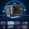 A10 Ceiling Mini Projector 1280*720P with WiFi Bluetooth,360Rotation Auto Keystone Portable 4K Projector,Dual Speaker,<35dB Silent,Home Cinema Projectors for Phone/TV Stick/HDMI USB,Android 11 view 2