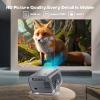 A10 Ceiling Mini Projector 1280*720P with WiFi Bluetooth,360Rotation Auto Keystone Portable 4K Projector,Dual Speaker,<35dB Silent,Home Cinema Projectors for Phone/TV Stick/HDMI USB,Android 11 view 3