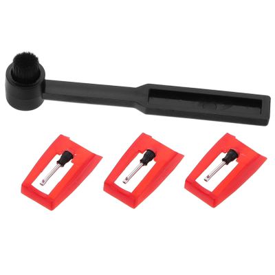 CORHAD Gramophone Needle Set for Turntable Precision Vinyl Stylus Cleaning Brush Record Player Accessory Kit