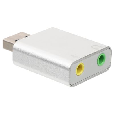 Angoily External Stereo Sound Cards Aluminum Audio Adapter Microphone Jack No Drivers Needed