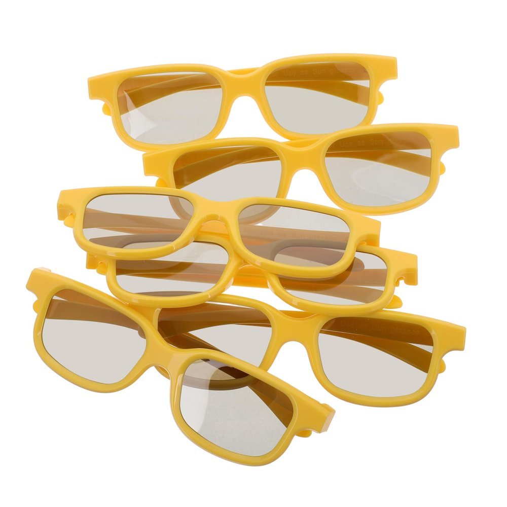 Hohopeti 6pcs Glasses for Movies and Travel Lightweight Plastic Eyewear for Realistic Viewing for Theater and Photo Enjoyment